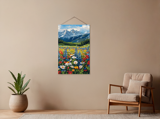 Paint by Numbers Set “Vibrant Meadow full of wildflowers” ​​– 40x50 cm – 36 colors