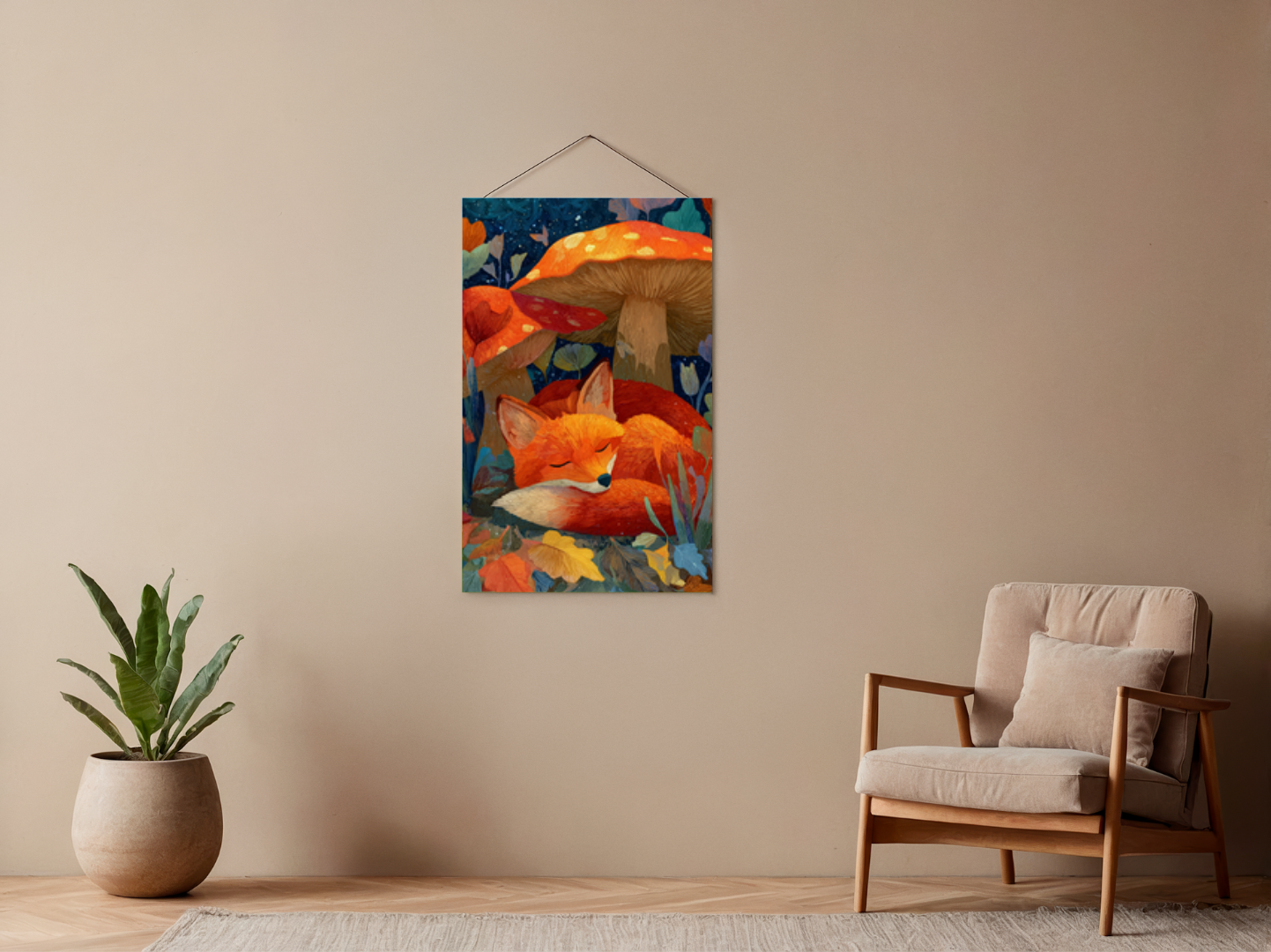 Paint by Numbers – Sleeping Fox under the Mushroom