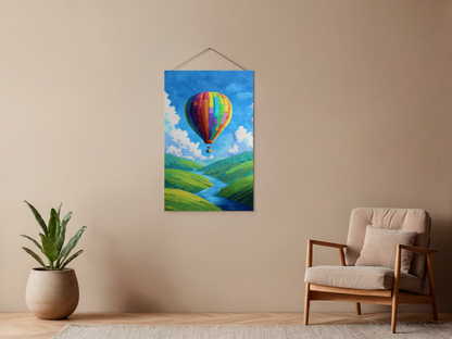 Paint by numbers – Hot air balloon over hills