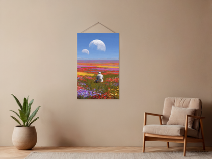 Paint by numbers – Astronaut in a flower meadow