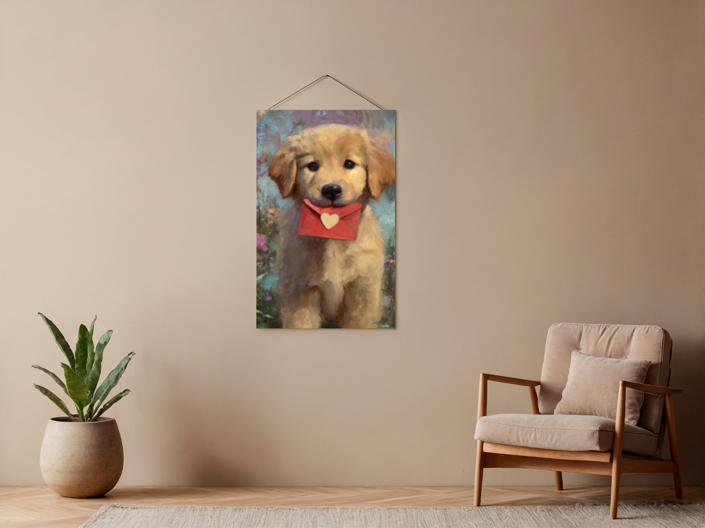 Paint by Numbers - Puppy with Love Letter