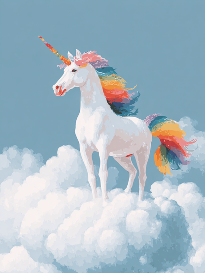 Malen nach Zahlen – Geflügeltes Einhorn