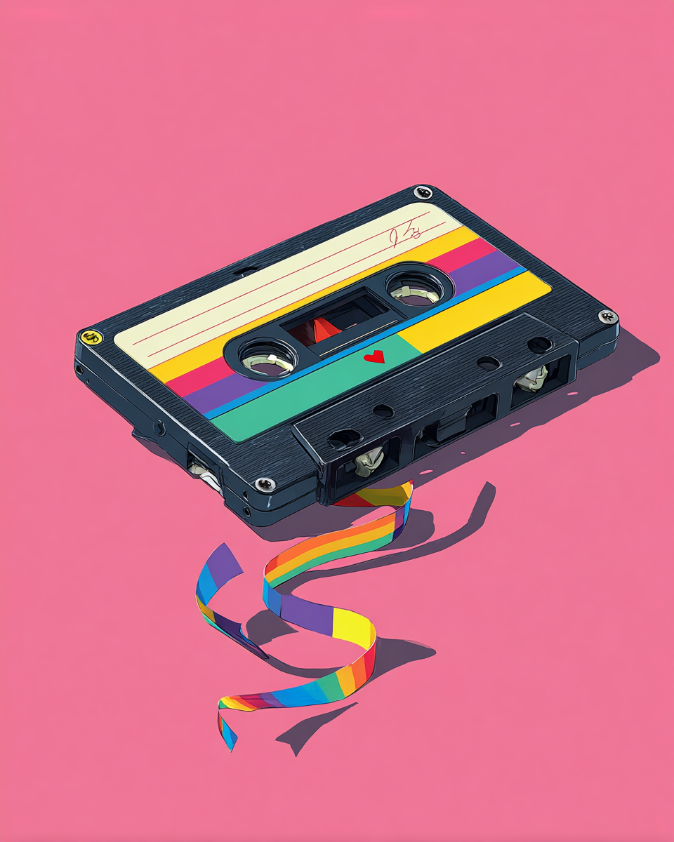 Malen nach Zahlen – Vintage Musikkassette