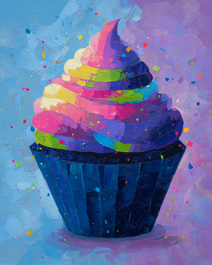 Malen nach Zahlen – Galaxie Cupcake