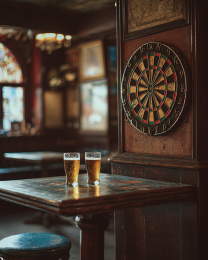 Malen nach Zahlen – Dartscheibe im Pub