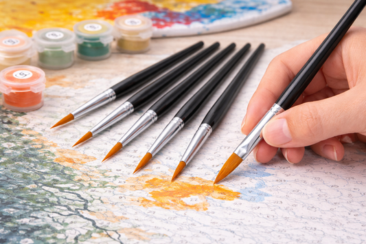 Detail Brush Set – Fine Liner Brushes for Paint by Numbers (6 Sizes)
