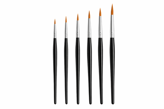 Detail Brush Set – Fine Liner Brushes for Paint by Numbers (6 Sizes)