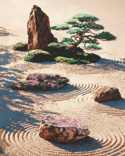 Malen nach Zahlen – Zen Garten