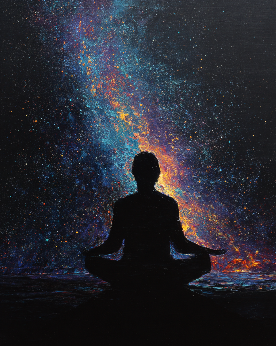 Malen nach Zahlen – Meditation Silhouette