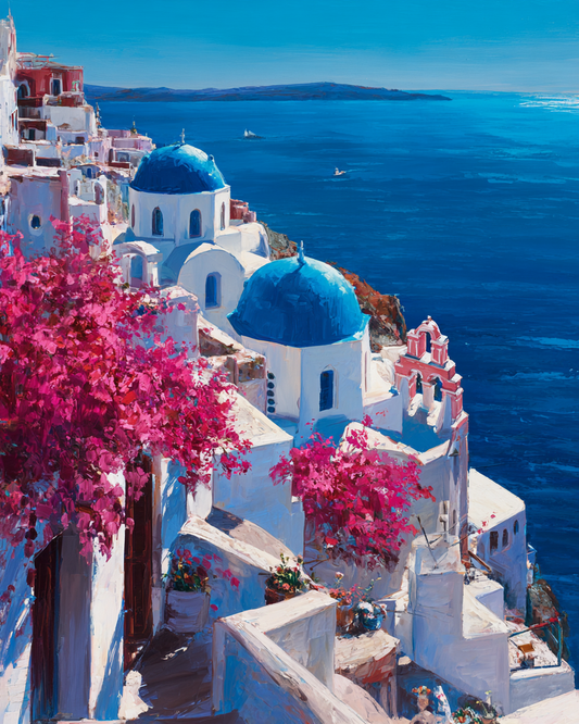 Malen nach Zahlen – Santorini Panorama