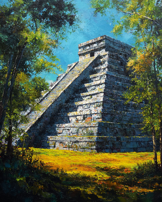 Malen nach Zahlen – El Castillo Pyramide