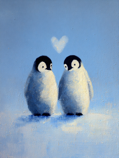 Paint by Numbers - Penguins in Love