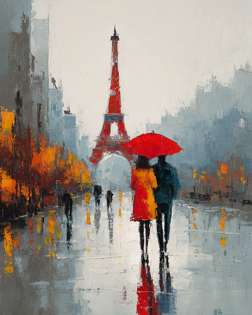 Paint by Numbers - Paris in the Rain